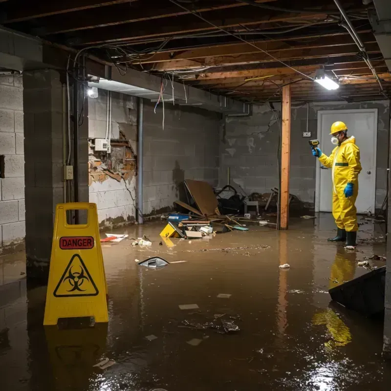 Flooded Basement Electrical Hazard in Hallam, PA Property